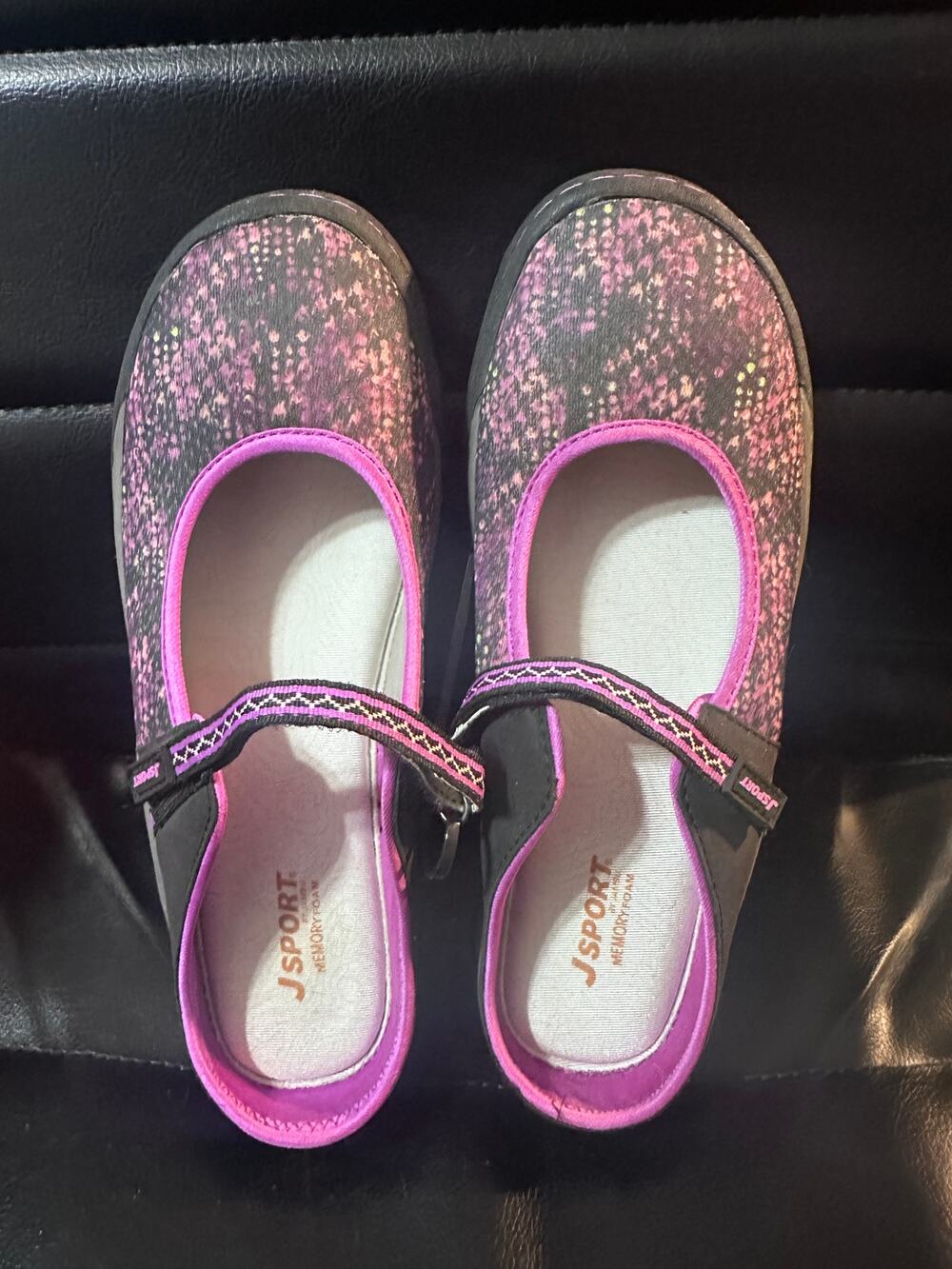 J Sport by Jambu Mary Jane Shoes Womens 8.5 Pink Black All Terra Traction